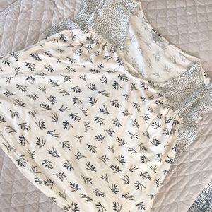 Lucky Brand Ruffled Shoulder Top- Large